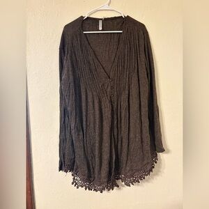 Morlorello Brown Knit Cardigan Size: L